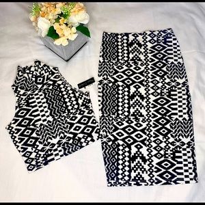 Beautiful top and pencil skirt set.